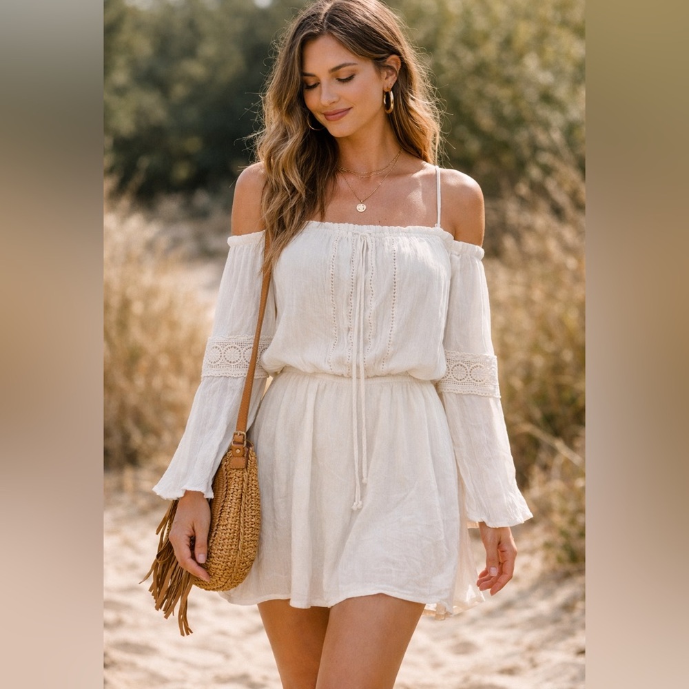 NAIF White Garment with Floral Tag